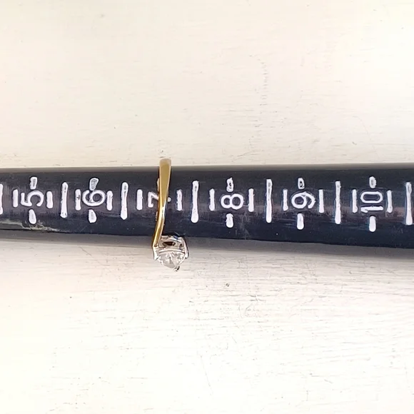 14K GE ESPO (Joseph Esposito) Heart Shape CZ Stone Gold Ring - Picture 6 of 8